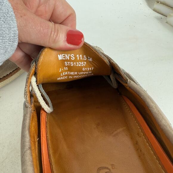 Sperry Authentic Original Boat Shoes Men's 11.5 Brown Leather Slip-on Moc Toe - Picture 10 of 10